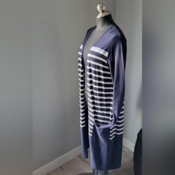 Yest Long Open Cardigan Sweater Sz 12 - Picture 3 of 14